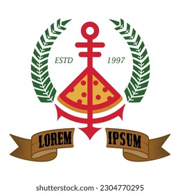 This vector logo, pizza and anchor.A simple and easy to understand and easy to attract the attention of new consumers to try your pizza menu. An anchor that signifies consumer loyalty to your product.