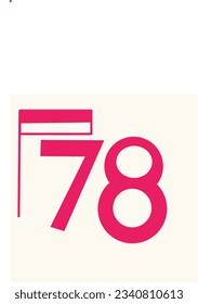 This is a vector logo representing the 78th Independence Day of Indonesia.