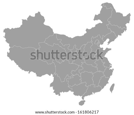 This is a vector map of China.?Divided in the prefecture.