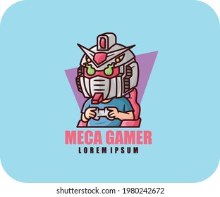 This is vector mascot logo of gamer. illustration of gamer. Professional Gamer mascot logo design for e-sports