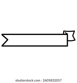 This is a vector material featuring a straight arch with a ribbon on one side.Its simple and elegant design makes it perfect for various projects,such as postcard and greeting card designs.