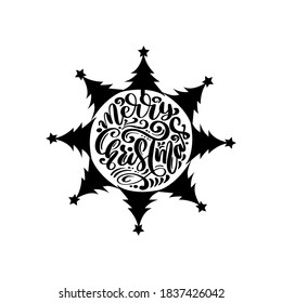 This is a vector "Merry Christmas" typography style