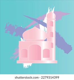 this is the vector of the mosque which is a holy place for Muslims, worship and da'wah.
used to support the background of Islamic celebrations