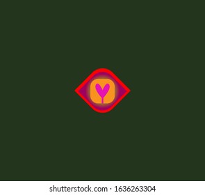 This is a vector mouth that is in love