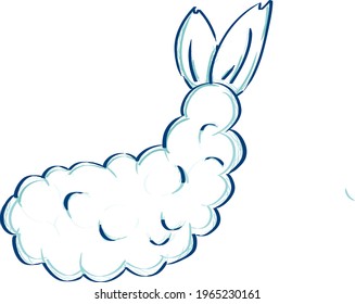 This is vector outline illustration of Shrimp Tempura. It's tasty Japanese food. 