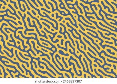 This vector pattern displays an energetic maze of wavy and irregular lines, forming a trendy backdrop with a sense of organic movement