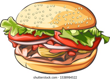 This vector perfect for commercial your produk. Burger shop, Hotdog shop, cafe etc. Or for pamflet, banner, poster etc.  