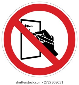 Este pictograma de Vector significa que no se permite escribir ni dibujar. Perfecto para museos, Galerías o áreas sensibles de documentos para indicar reglas específicas.