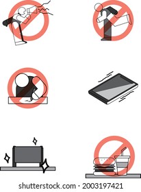 This Is Vector Pictogram For Your Class Or Office Or Lecture Etiquette.