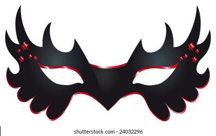 This vector picture represents a carnival mask