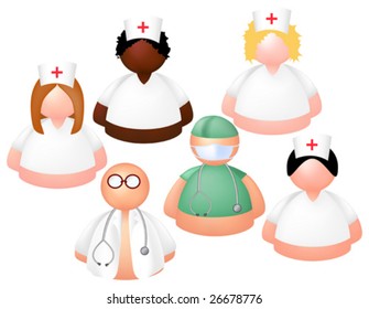 This vector picture represents a various icons messenger, collection 1: hospital