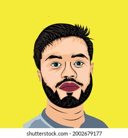 this is a vector portrait photo