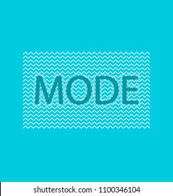 This vector print is for t-shirt. Graphic design  for screen-printing press in typography. There is a stylized word and slogan. Can be used for denim and knitwear clothes in fashion.
