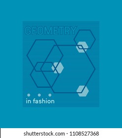 This vector print is for t-shirt. Graphic design  for screen-printing press in typography. There is a stylized word and slogan. Can be used for denim and knitwear clothes in fashion. 