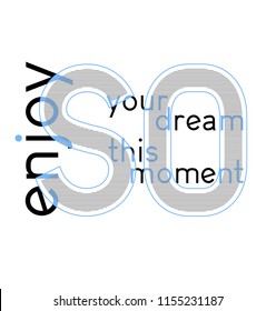 This vector print is for t-shirt. Graphic design  for screen-printing press in typography. There is a stylized word and slogan about military. Can be used for denim and knitwear clothes in fashion.