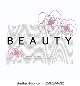 This vector print is for t-shirt. Graphic design  for screen-printing press in typography. There is a stylized word and slogan.