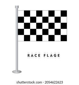 Dieser Vektorgrafik Racing Flag Schwarz-Weiß
