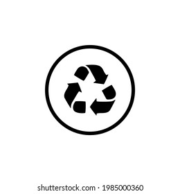 This is a vector recycle icon. Symbolizes everything that can be recycled from useless things to useful