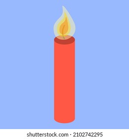This is a vector of a red candle.