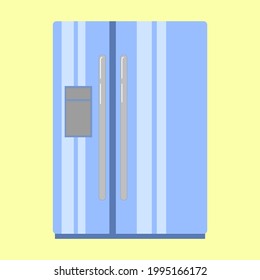 This is a vector of refrigerator with 2 doors.