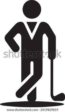  This vector set against a stark white background, suggesting a blend of professional life and leisure activities, such as golf.