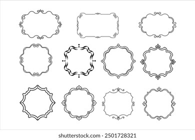 This vector set features a collection of elegant floral Victorian frames in oval, corner, and round shapes. Ideal for adding a vintage touch to invitations, scrapbooks, and creative projects.