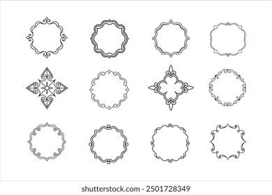 This vector set features a collection of elegant floral Victorian frames in oval, corner, and round shapes. Ideal for adding a vintage touch to invitations, scrapbooks, and creative projects.