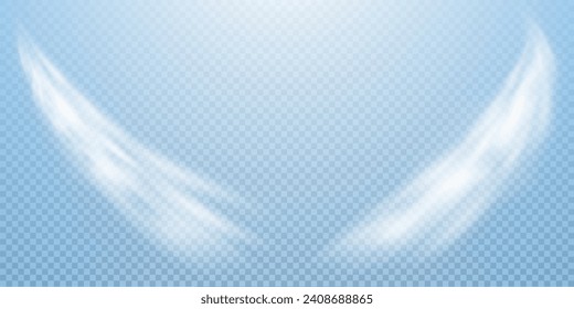 This is a vector set of realistic powder or mist sprays, aerosol trails and bursting vapour splashes. Festive wind, Christmas spotted, cold air. Smoke from car wheels, smoke from explosions.