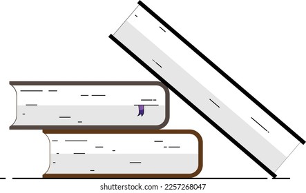 This is a vector of several stacks of books with an attractive appearance using a white background