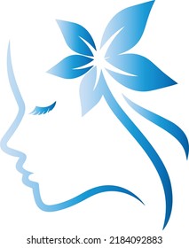 This vector shown women beauty. also right side has flower. its great for logo and make beauty