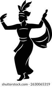 This vector shows a whistle of a traditional dancer