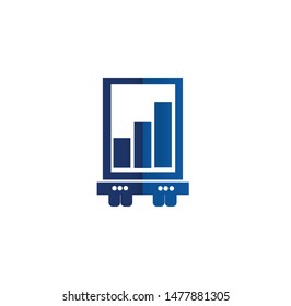 This is vector sign of full truck trailer, or other abstract meanings
