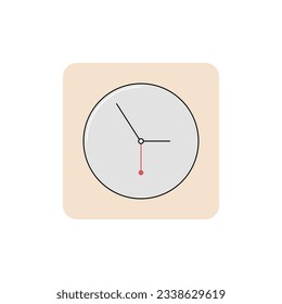 this is a vector of a simple clock that has an alarm underneath.