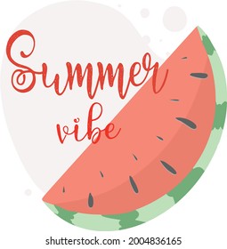 this is a vector of slice of watermelon