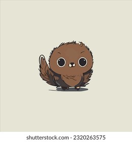 This is a vector of a small and cute baby bird.