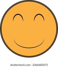 This is vector smile emoji and it is editable.