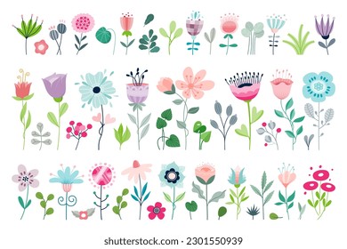 This vector stock illustration features a bright and playful assortment of cute and colourful flowers and plants. This illustration would be perfect for a range of design projects