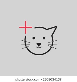 This vector is suitable for animal hospital businesses, especially cats, and can be used as a symbol of the animal protection community