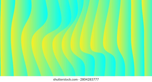 This vector is suitable for websites presentations, advertising, sport dsn. Vibrant yellow and cyan liquid wavy lines abstract background gradient.
