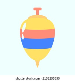 This is a vector of a top. Top is a traditional toy which can spin when you play it.
