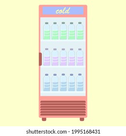 This is a vector of transparent fridge which is you often see in the market.