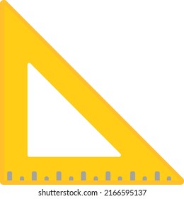 This is a vector of a triangle ruler. It has no background.