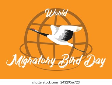 This is vector World Migratory Bird day background and it is editable. 