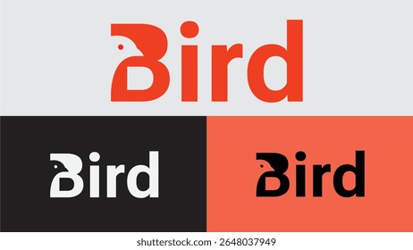 Este versátil vetor plano é perfeito para marcas de natureza, organizações de vida selvagem, negócios ecológicos, grupos de observação de pássaros e marcas criativas. Um moderno e minimalista logotipo de pássaro letra "B".