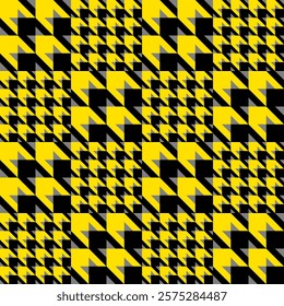 This versatile houndstooth pattern offers a bold and modern take on a classic design. The high-contrast color scheme and dynamic composition make it suitable for a wide range of applications, from fas