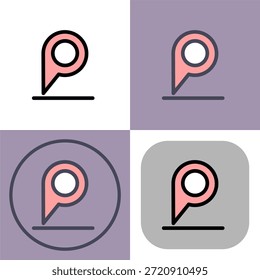 Este versátil icono de pin de ubicación es perfecto para App móviles, Sitios web y otros proyectos digitales que necesitan indicadores de navegación claros. Su diseño simple es fácilmente personalizable para varias marcas.