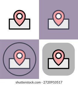 Este versátil ícone de pino de localização é perfeito para aplicativos- sites- ou qualquer projeto que precise de um marcador de navegação claro. Seu design limpo e múltiplas variações garantem compatibilidade com vários estilos.
