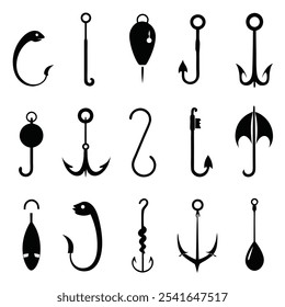 This versatile metal hooks set vector illustration is perfect for adding a practical, industrial touch to design projects, digital artwork, and decor plans for home or workshop.