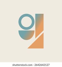 This versatile and sophisticated logo design embodies contemporary graphic trends, featuring clean, minimalist abstract geometric shapes. A smooth and subtle gradient transitions