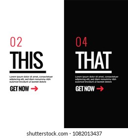 This Versus That Comparison Text Template